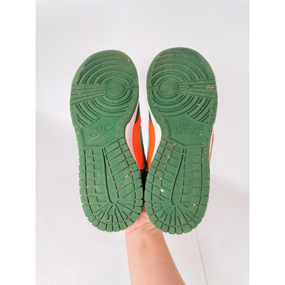 Nike Dunk Low Miami‎ Hurricanes Orange Green Sneakers DD1391-300 Mens